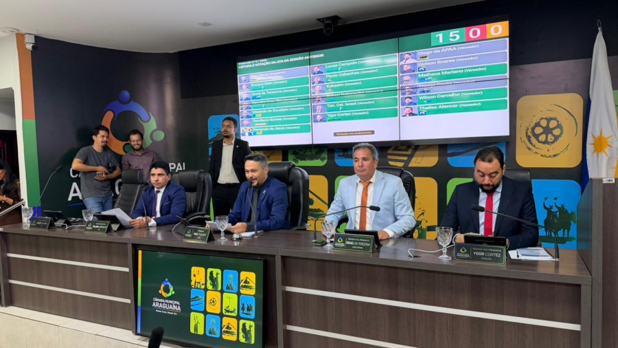 MAX FLEURY É REELEITO PRESIDENTE DA CÂMARA DE ARAGUAÍNA PARA O BIÊNIO 2027/2028