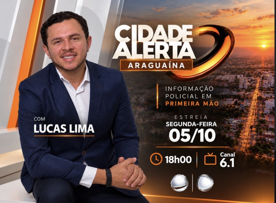 Lucas Lima estreia no Cidade Alerta em novo horário na TV Jovem Tocantins